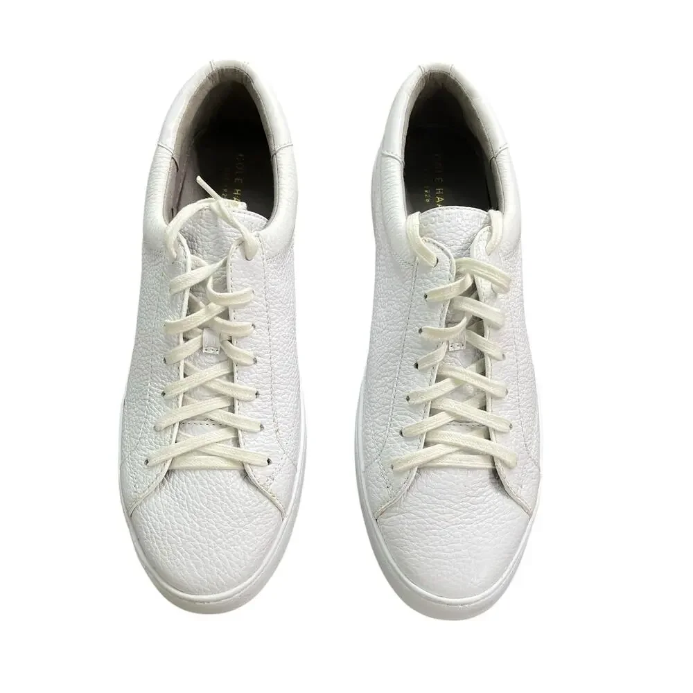 Cole Haan White Leather Low-Top Sneakers